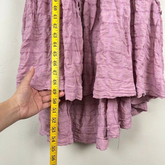 Free People Edie Dress Women XS Boho Cottage Romantic Oversized Button Gauzy - Picture 5 of 10